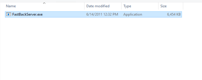 Adding FastBackServer executable path