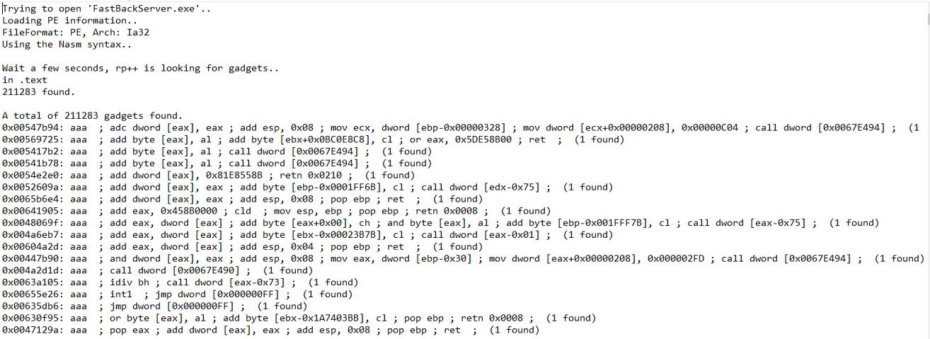 rp++ output file