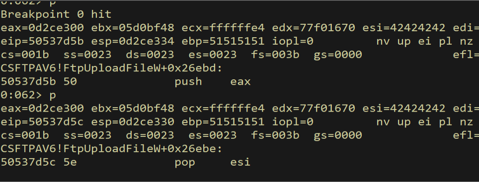 After push eax