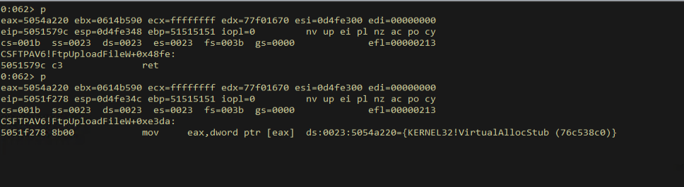 Continuing to dereference