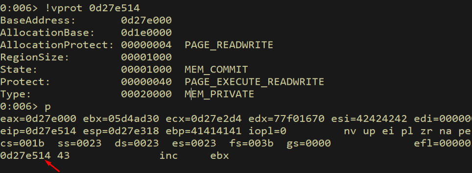Return from VirtualAlloc