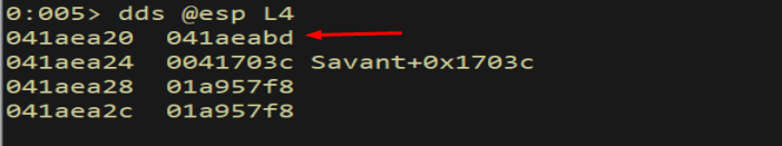 t; dds @esp L4 - return address (handler entry) on top of stack after CALL