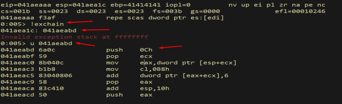 !exchain - our handler is registered as the head of the chain