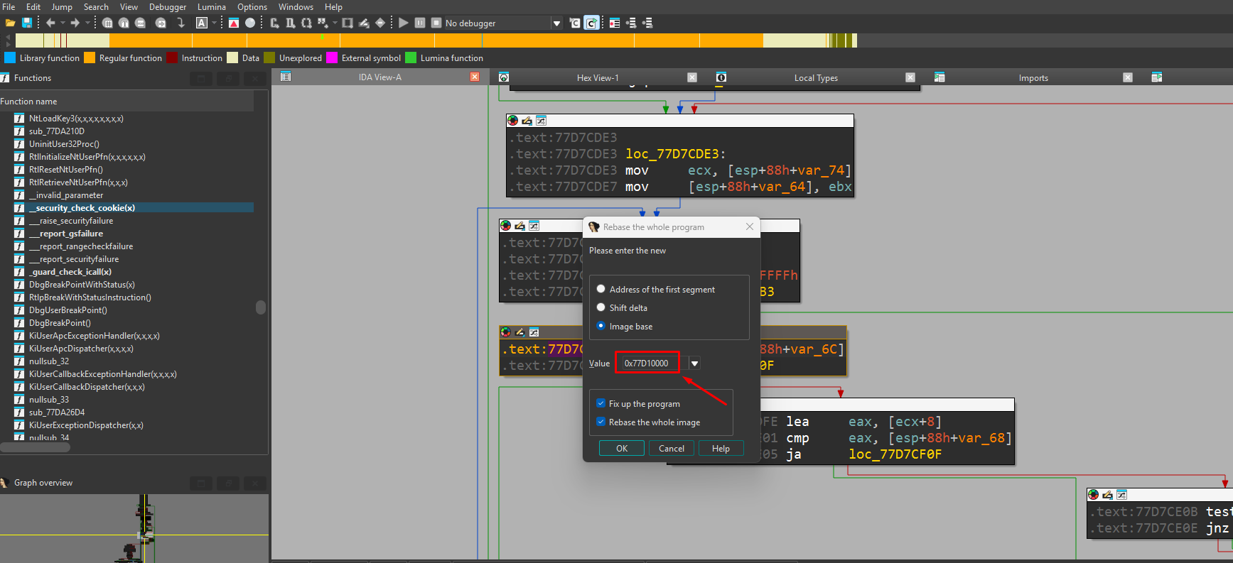 IDA - module base address entered in rebase dialog